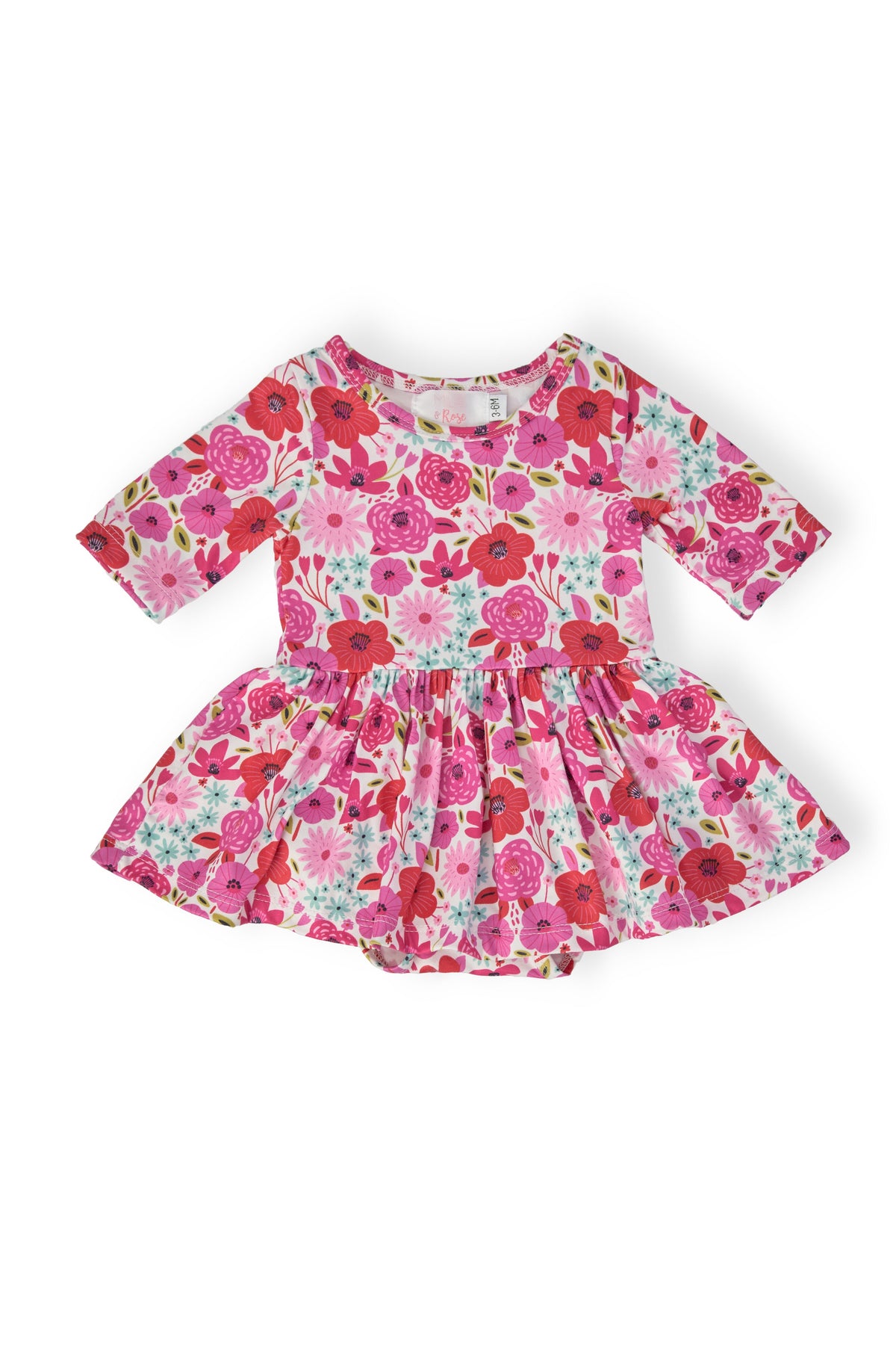 Secret Garden 3/4 Sleeve Twirl Bodysuit