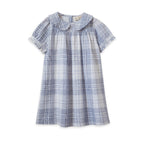 Girls Blue Check Selah Dress