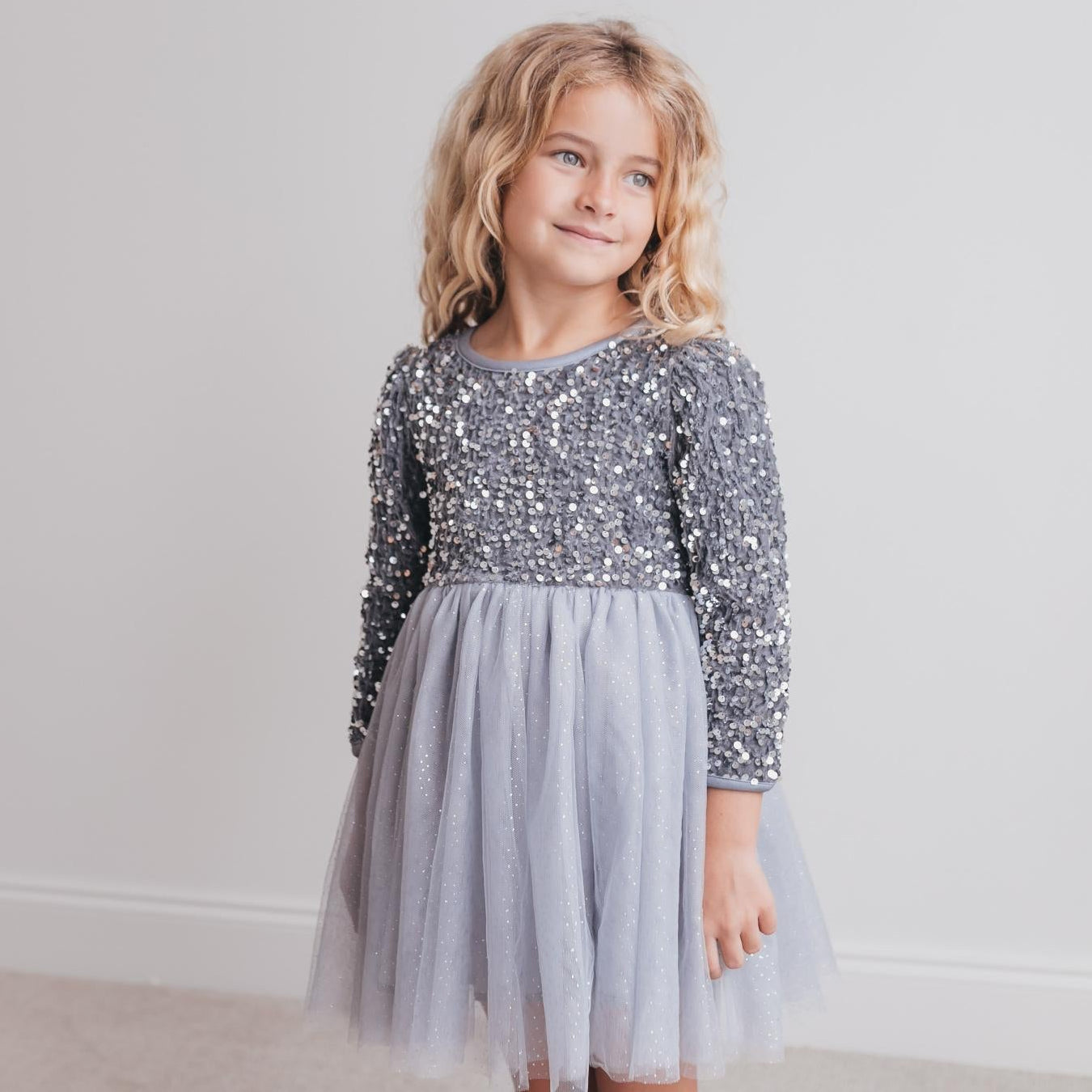Sequin Silver Dress
