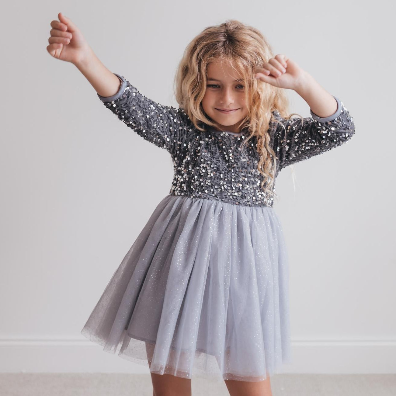 Sequin Silver Dress