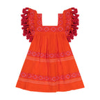 Serena Girls Tassel Dress Poppy Embroidery
