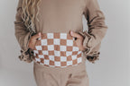 Tan Check Hooded Set