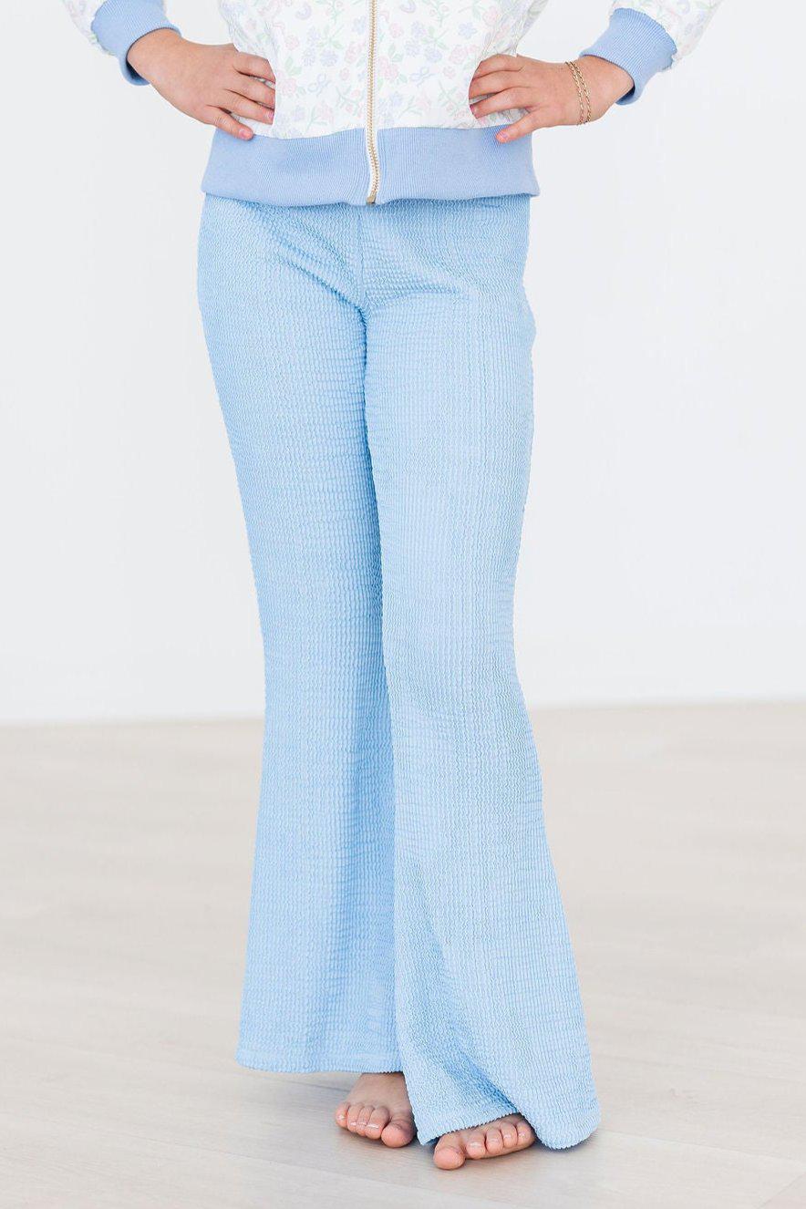 Girls Sky Blue Scrunchy Bell Bottoms