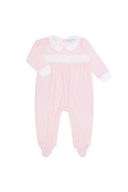 Baby Girl Pink Gingham Pima Cotton Smocked Footie
