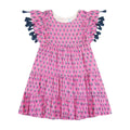 Sophie Girl's Tassel Dress Fuschia Booti