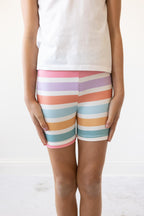 Girls Spring Stripes Twirl Shorts