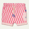 Recycled Cotton Pink Checkered Baby Short