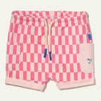 Recycled Cotton Pink Checkered Baby Short