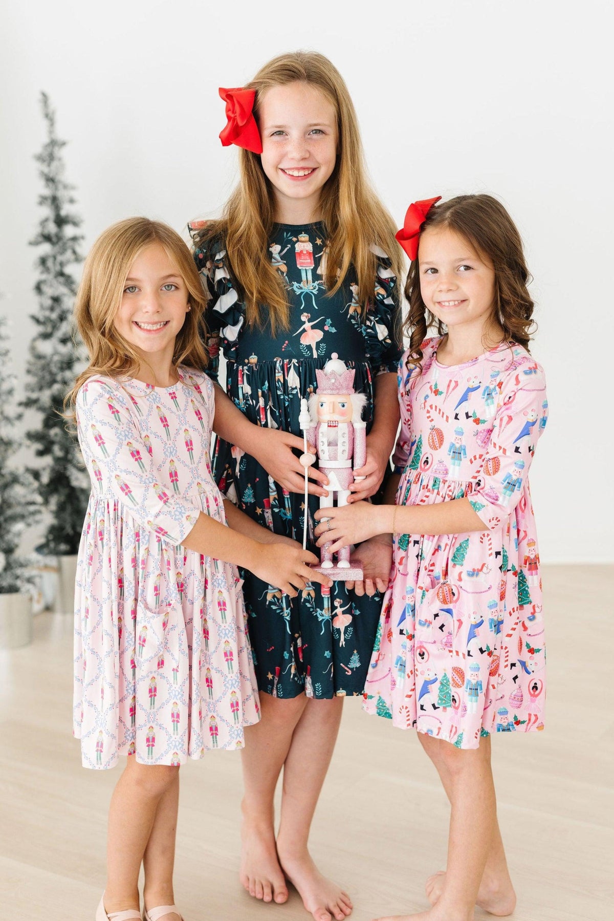 Sugarplum Fairy 3/4 Sleeve Pocket Twirl Dress