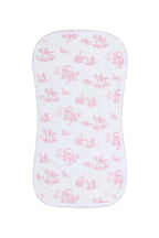 Pink Toile Pima Cotton Burp Cloth