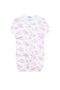 Pink Toile Baby Converter Gown