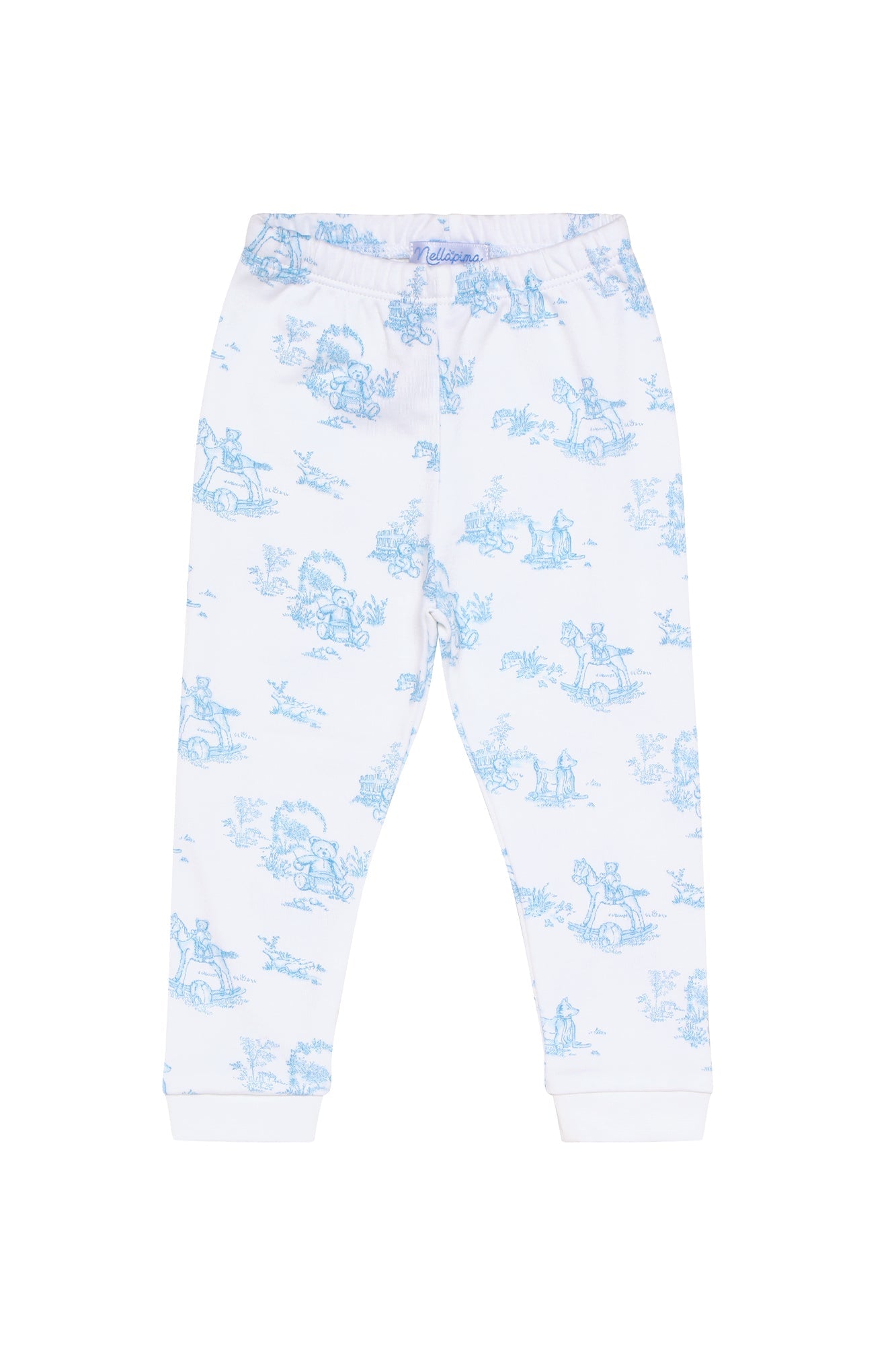 Boys Blue Toile Pima Cotton Pajama Set