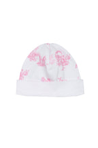 Girl Pink Toile Baby Hat