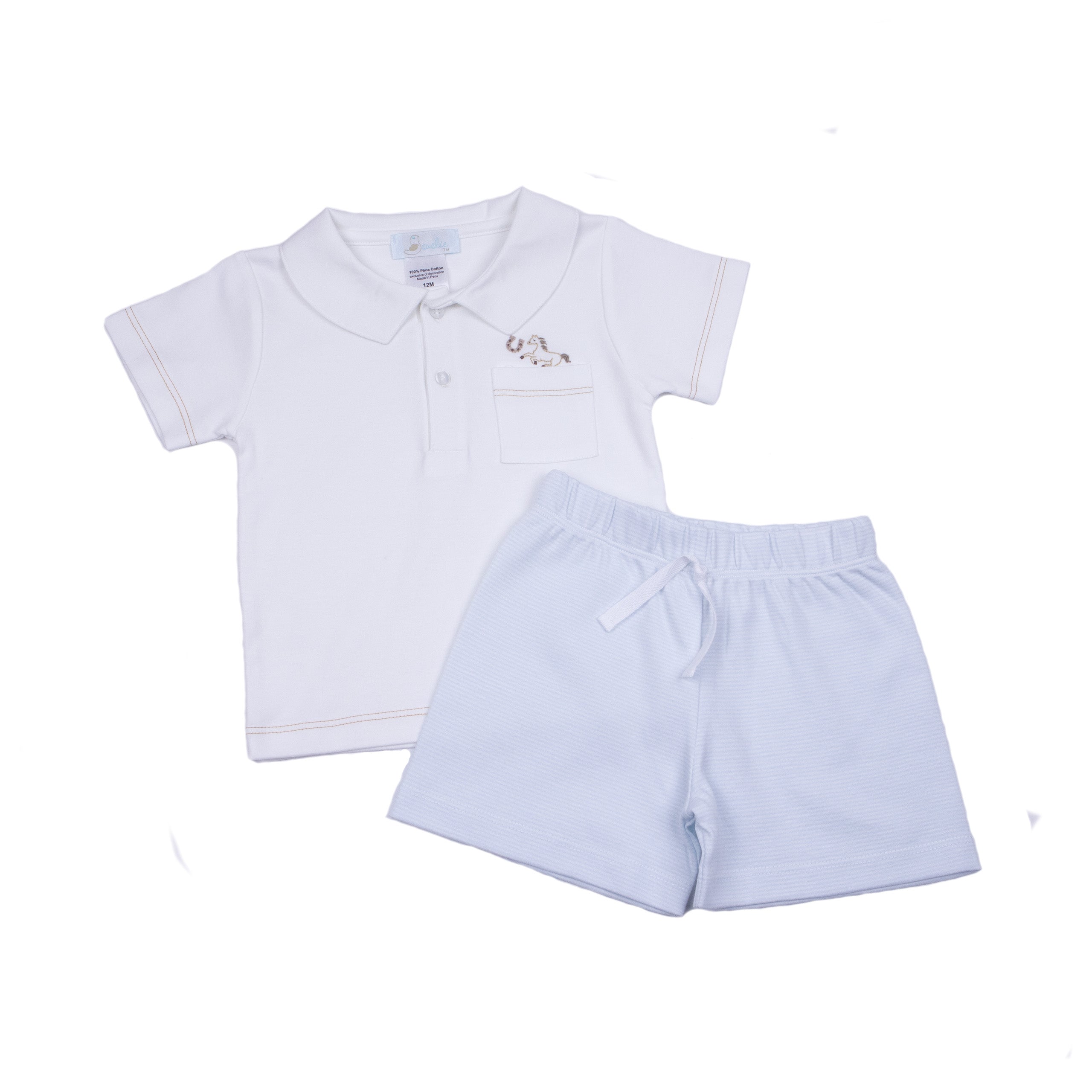 Boy Rodeo Horse Pima Cotton Baby Play Set