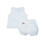 White Pima Cotton Batiste Diaper Set