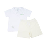 Baby Boy Yellow Gator Pima Cotton Short Play Set