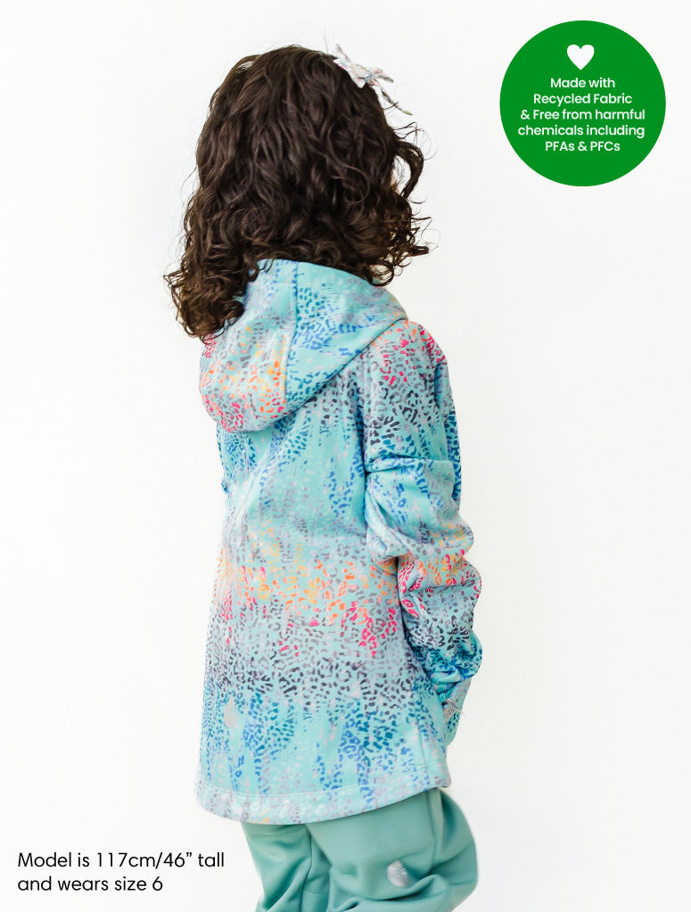 All-Weather Raincoat Hoodie - Rainbow Leopard