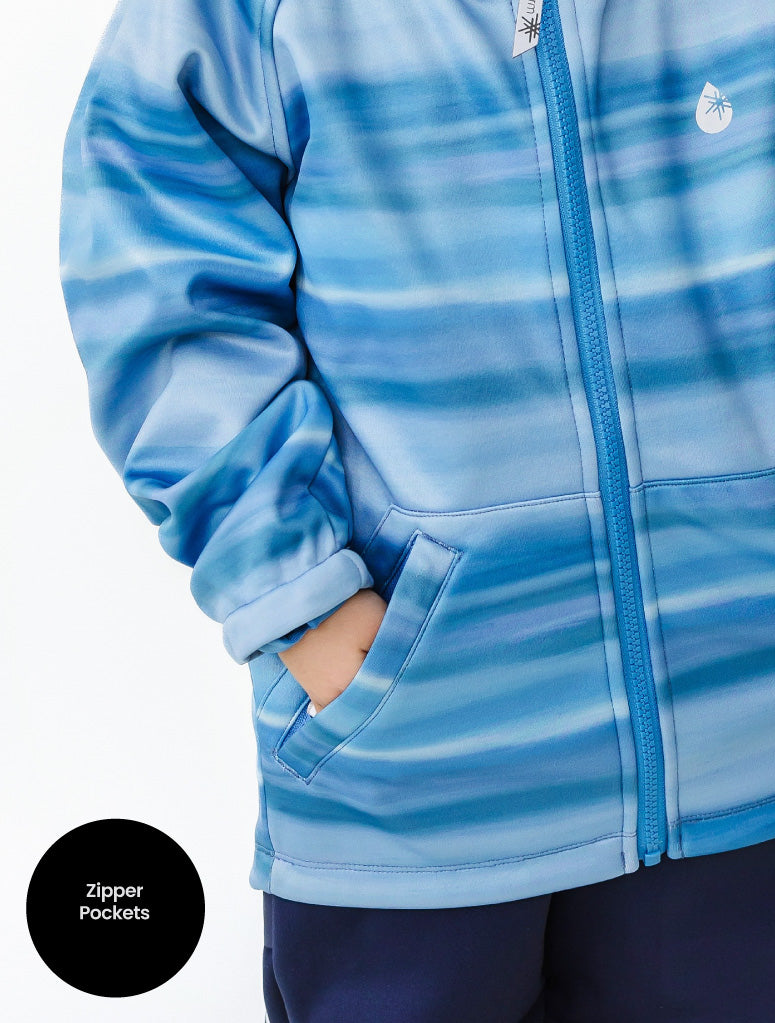 All-Weather Raincoat Hoodie - Surf Horizon