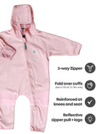 All-Weather Fleece Onesie - Dusky Pink