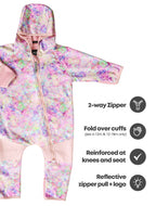 All-Weather Fleece Onesie - Pretty Petals