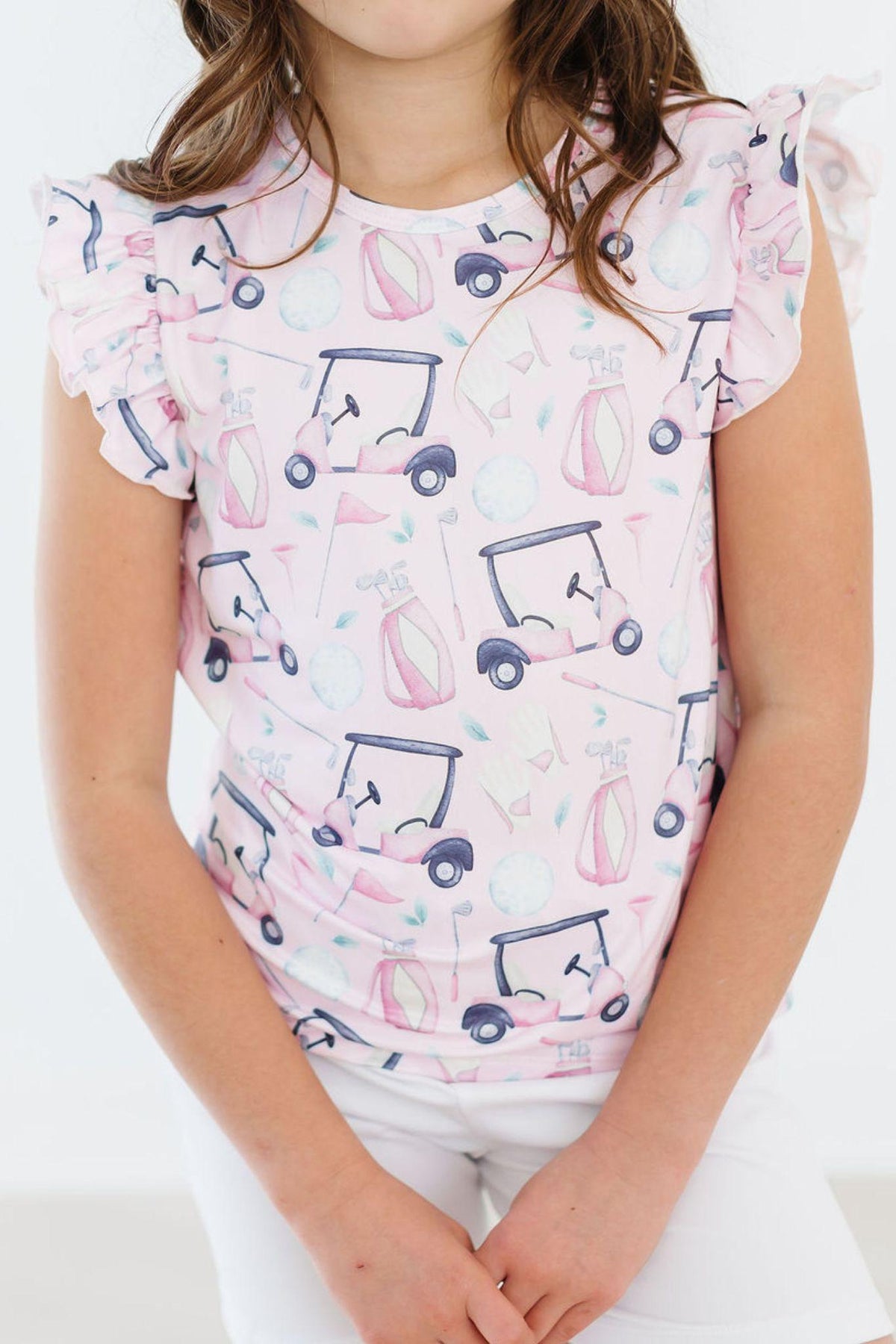 Kilvari Tee Tee Time S/S Ruffle Tee – Blissfully Lavender Boutique