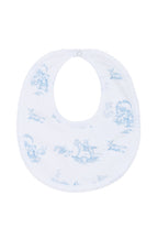 Blue Toile Baby Bib