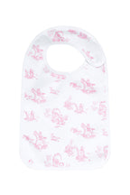 Pink Toile Baby Feeding Pima Cotton Bib