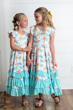 Tropical 3 Ruffles Dress