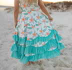 Tropical 3 Ruffles Dress