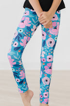 Teal Twirling Leggings