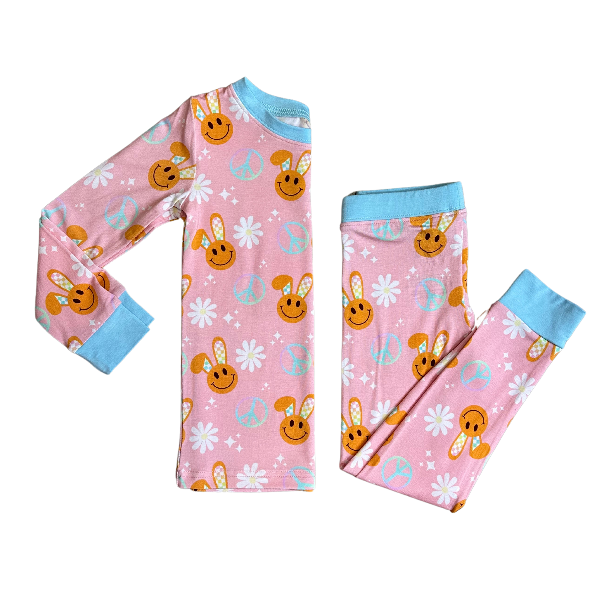 Girls Hoppy Easter Two-Piece Pajama Set