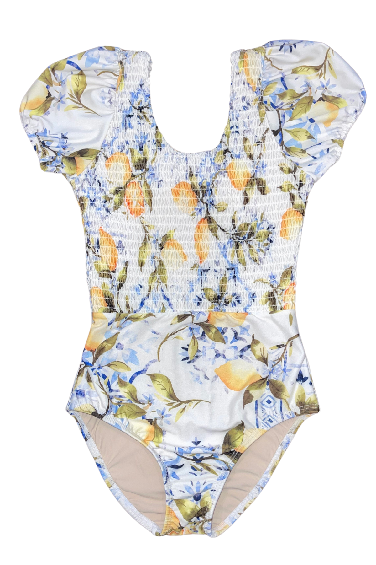 Little Delilah Capped Sleeves One-Piece Swimsuit