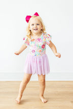 Field of Flowers S/S Twirl Leotard