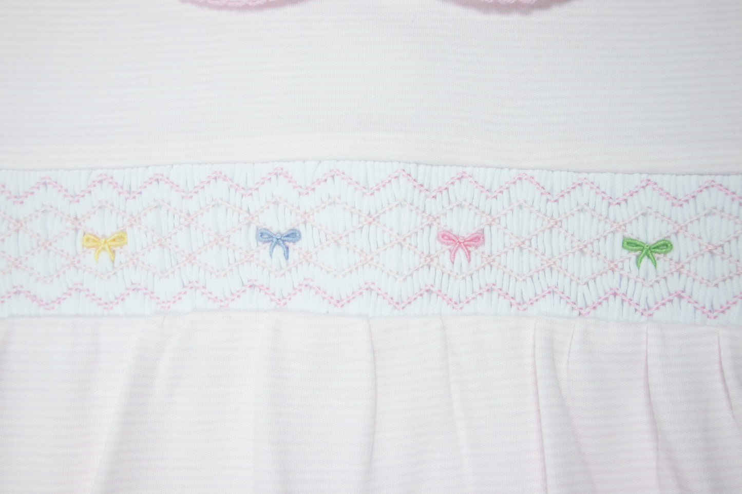 Smocked Bow Dress, Infant Girls, Pink