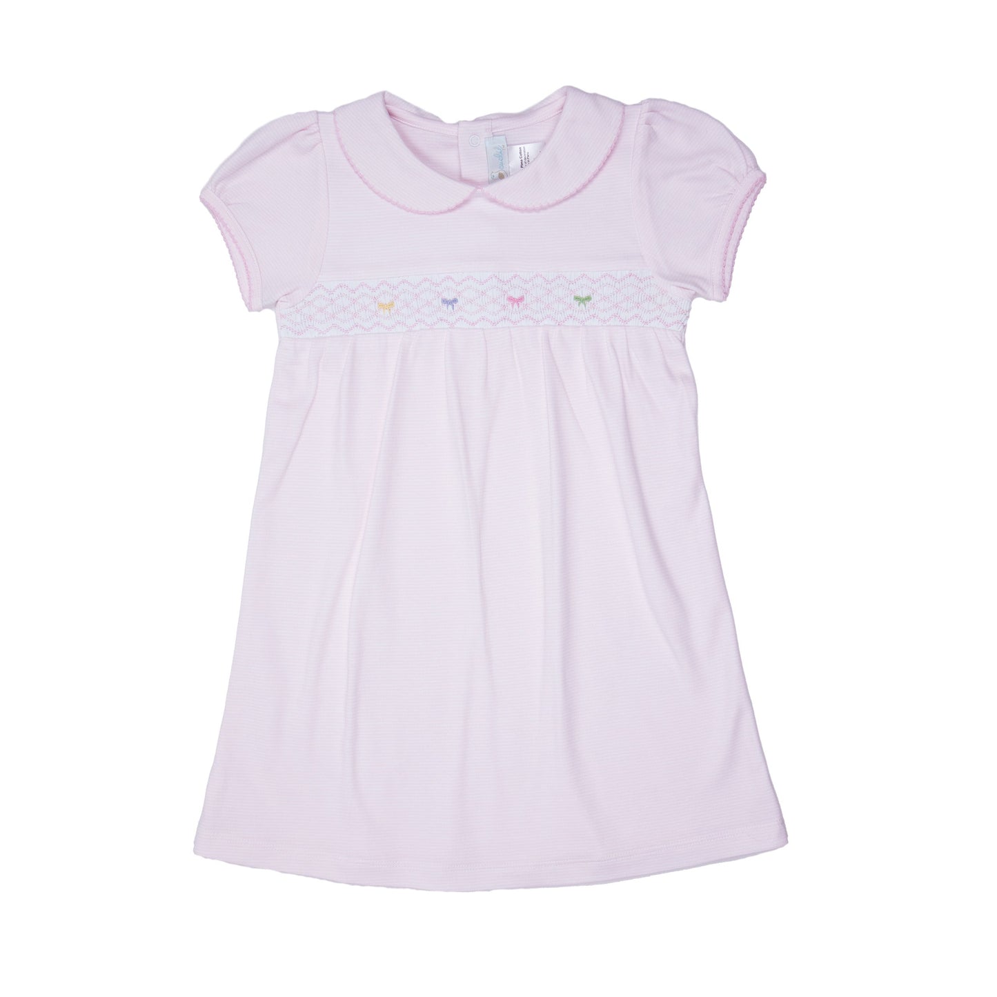 Smocked Bow Dress, Infant Girls, Pink