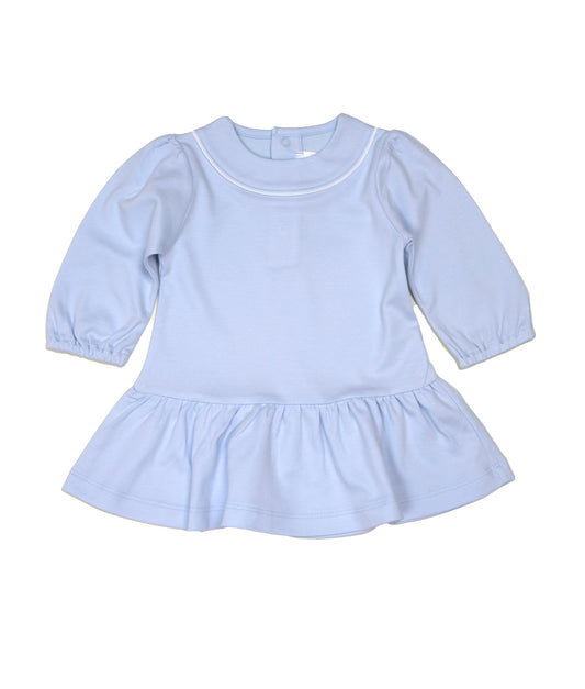 Lt. Blue Long Sleeve Jersey Dress