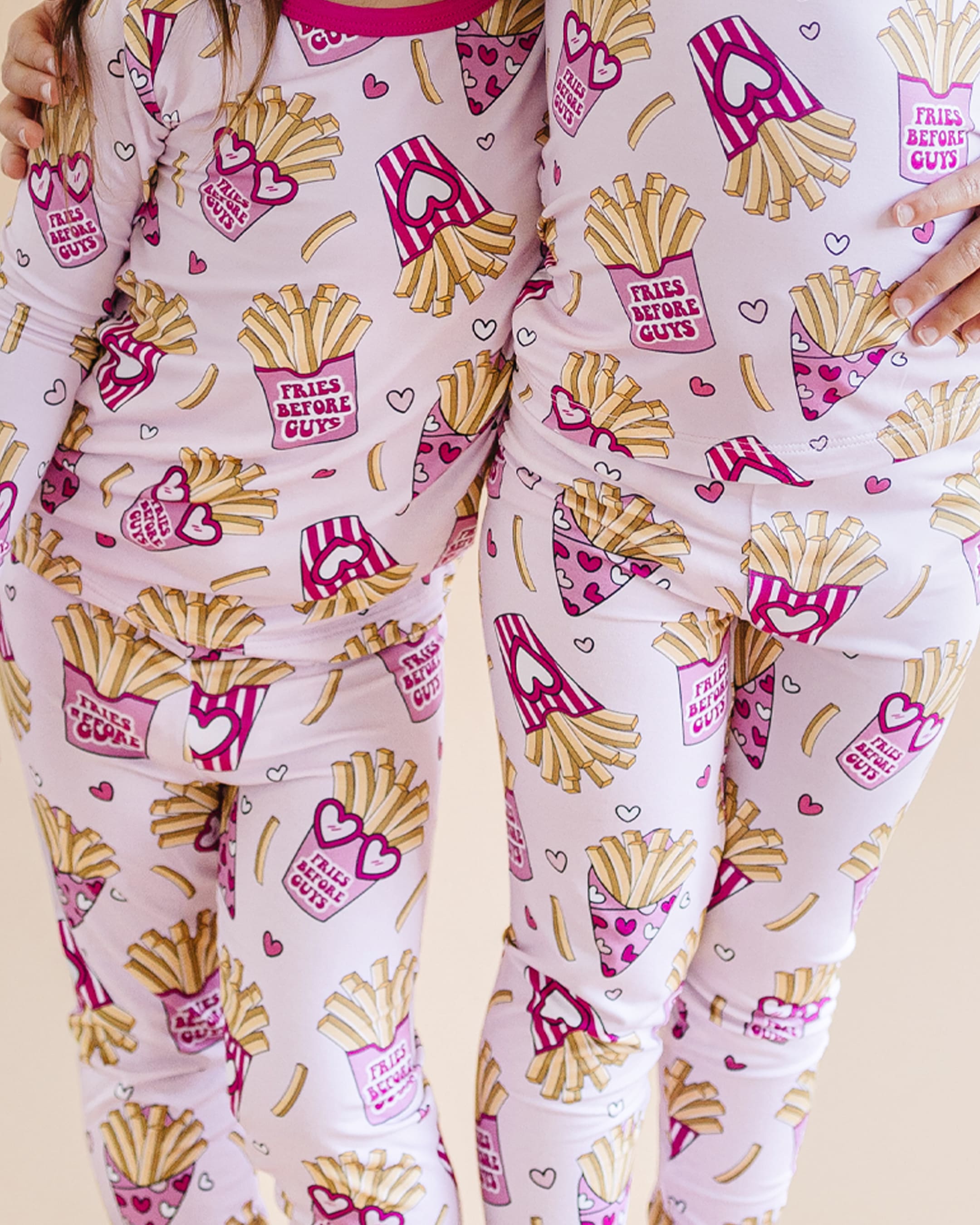 Girls Bamboo Two Piece Pajama Set | Fries Before Guys
