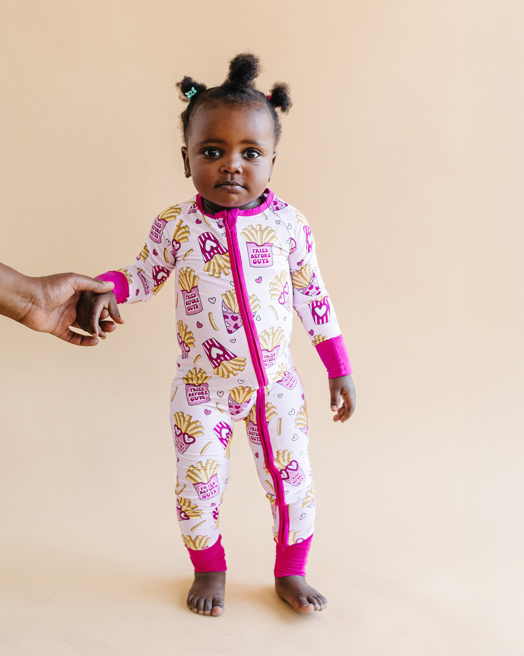 Baby Girl Bamboo Pajama Zip Romper