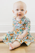 Vintage Vibes 3/4 Sleeve Twirl Bodysuit