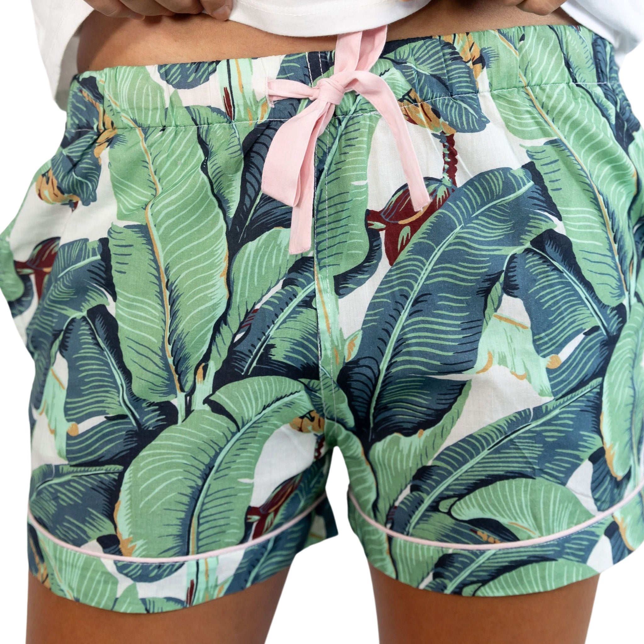 Women's Martinique® Green Banana Leaf Boxer Shorts