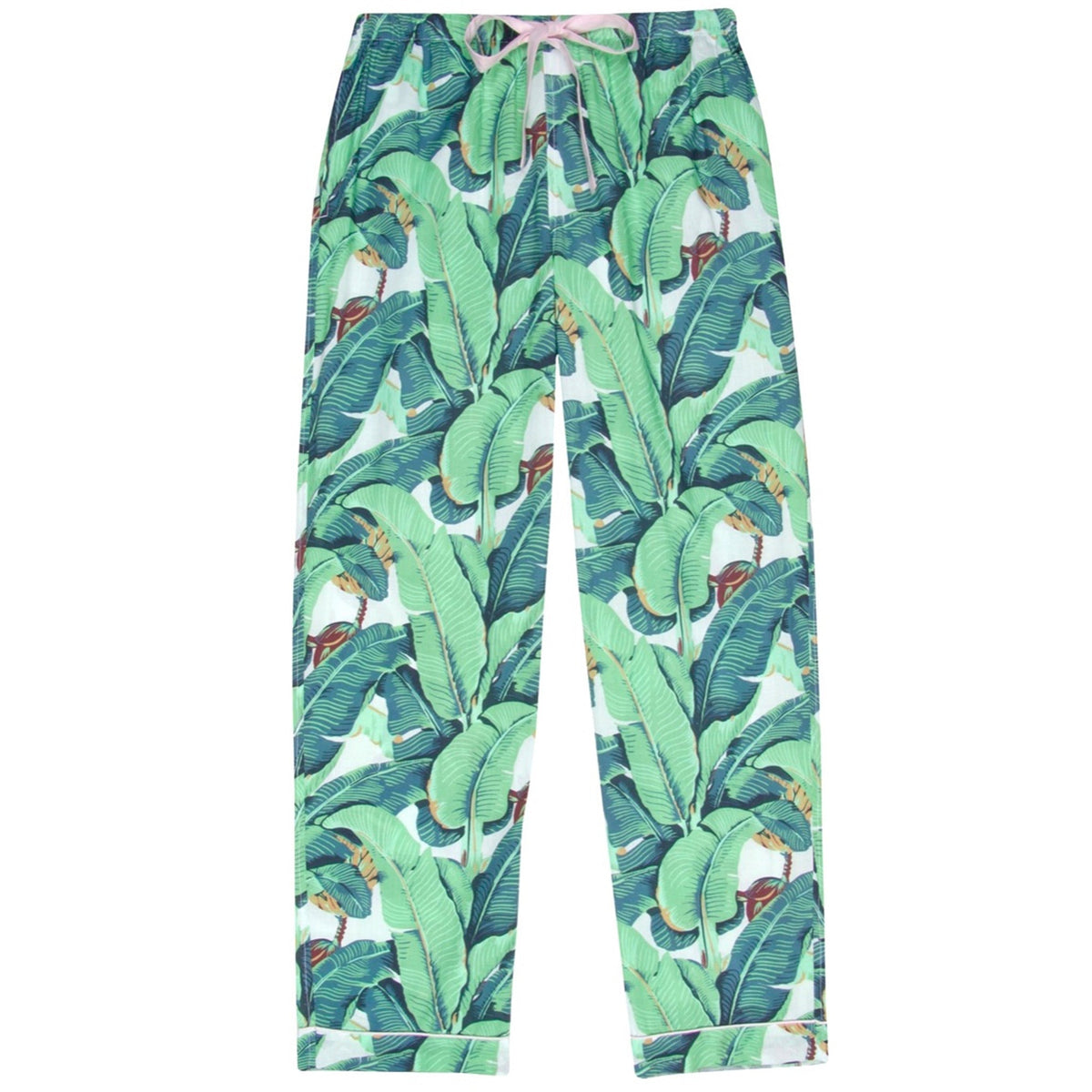Women's Martinique® Green Banana Leaf PJ Pants - Organic Cotton Poplin