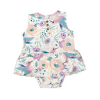 Bamboo Skirt Bodysuit (Hummingbird Garden Print)