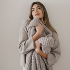 WAFFLE KNIT THROW BLANKETS