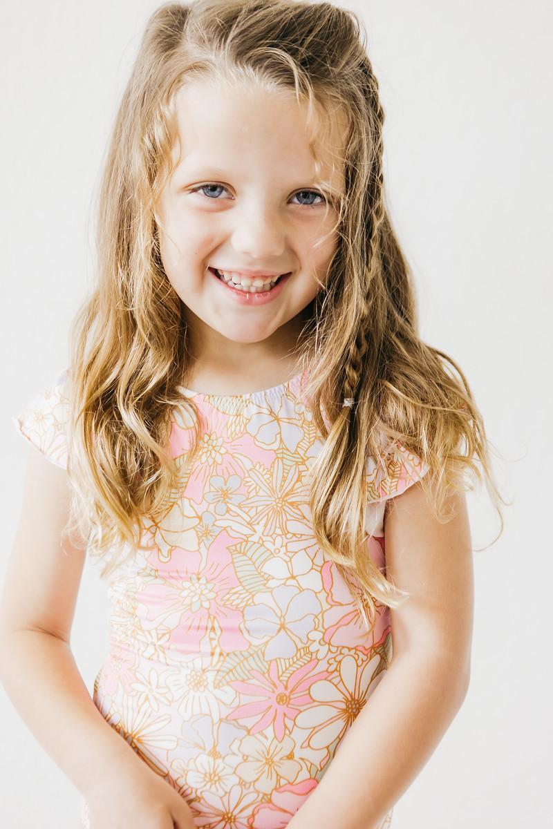 What's Up Buttercup Short Sleeve Flutter Sleeve Leotard