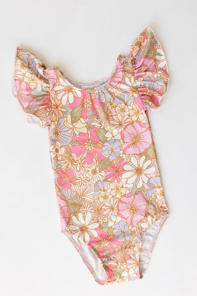 What's Up Buttercup Short Sleeve Flutter Sleeve Leotard