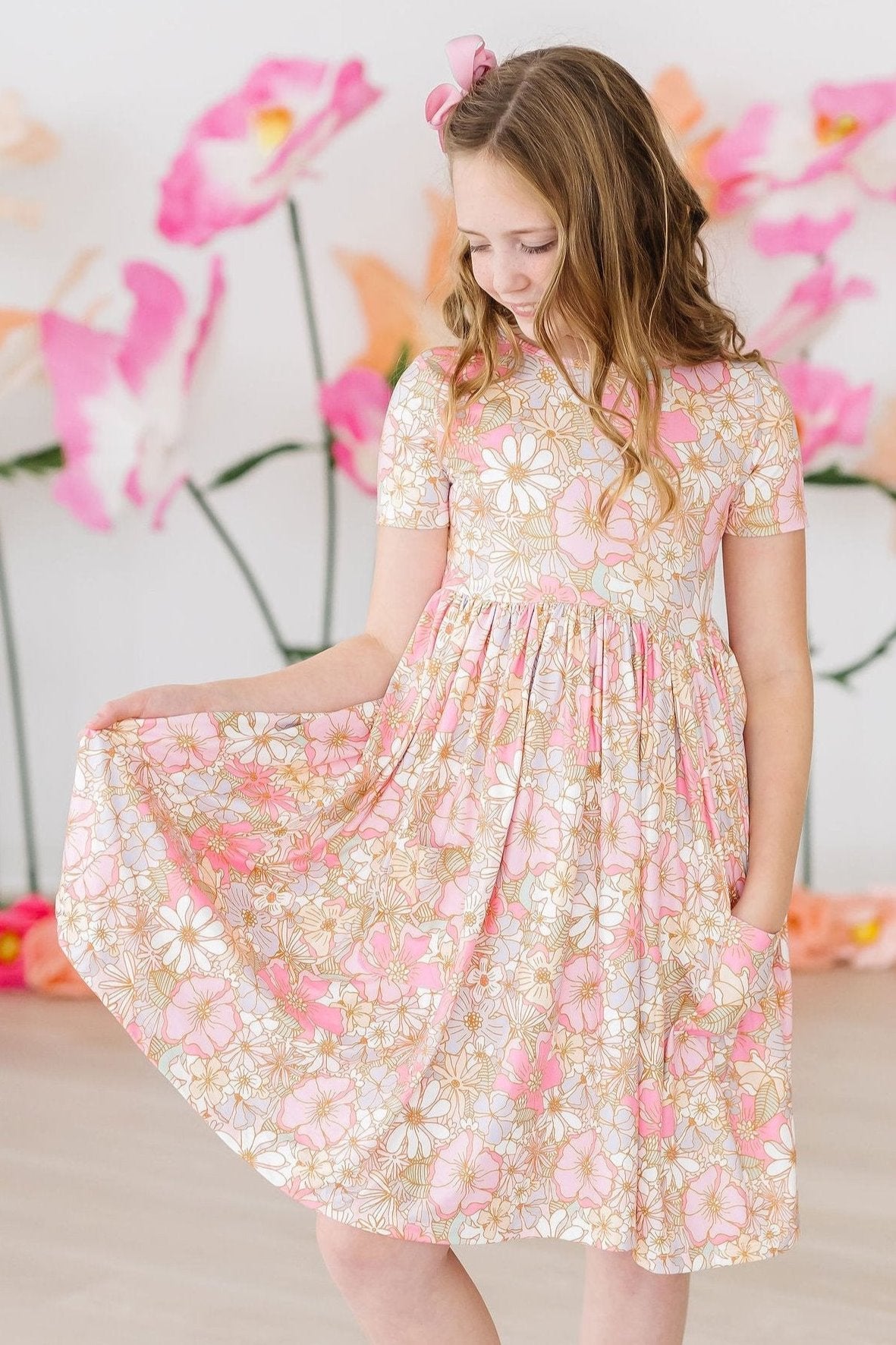 Girls Buttercup Twirl Dress with Pockets
