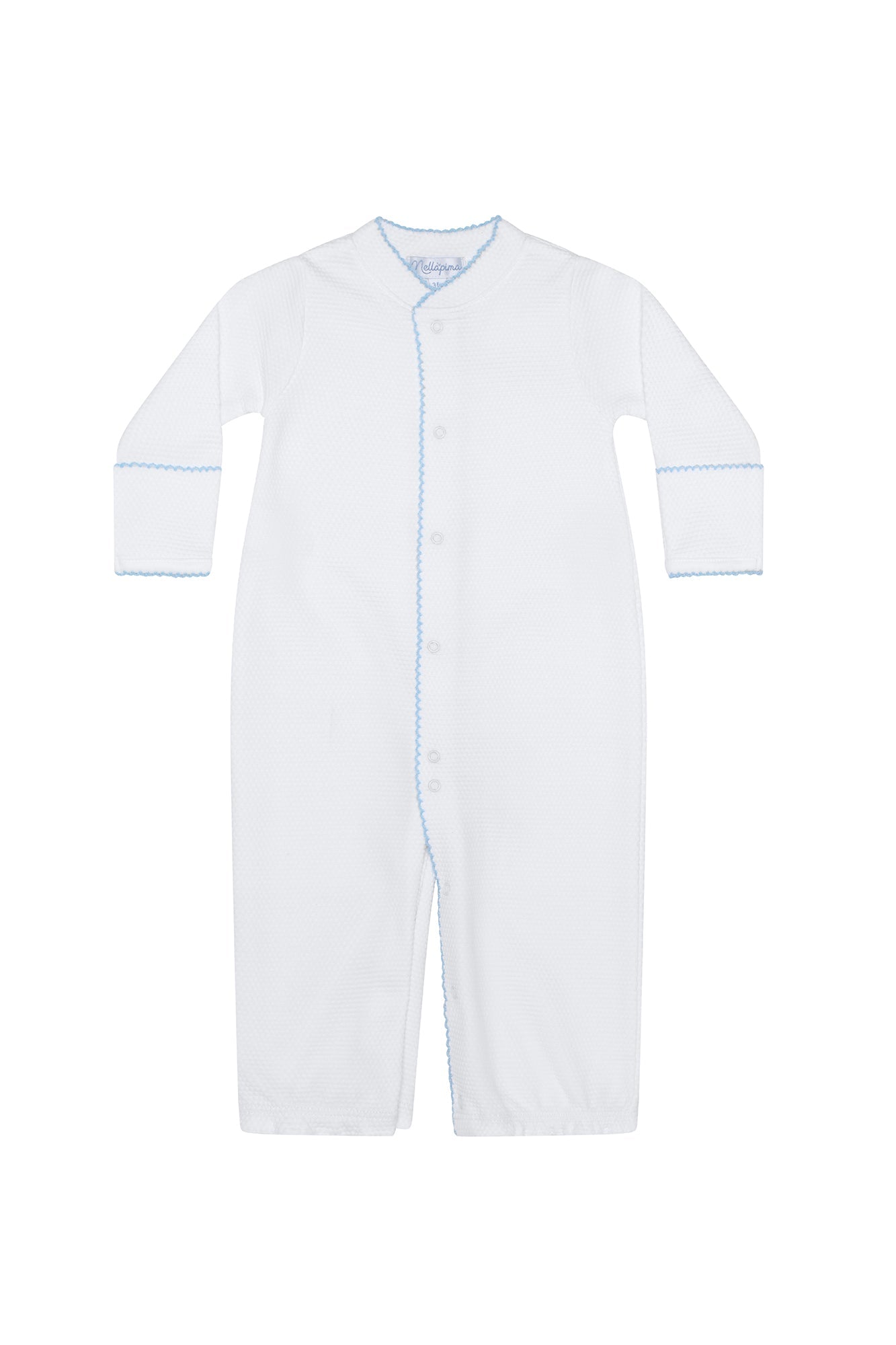 White Bubble Pima Cotton Converter Gown