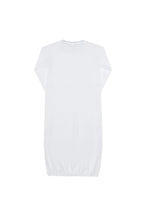 White Picot Trim Gown