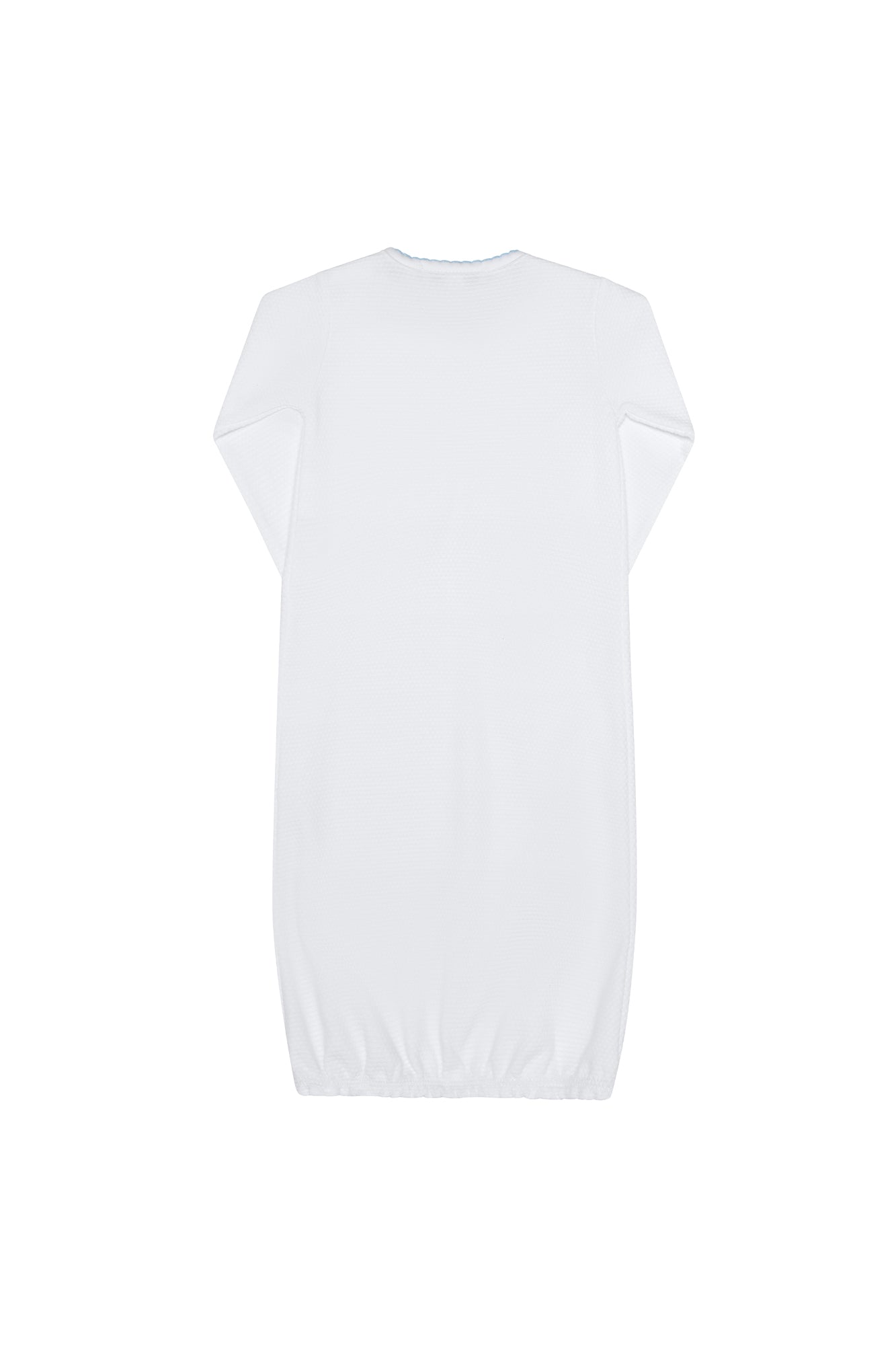White Picot Trim Gown