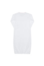 White Picot Trim Gown